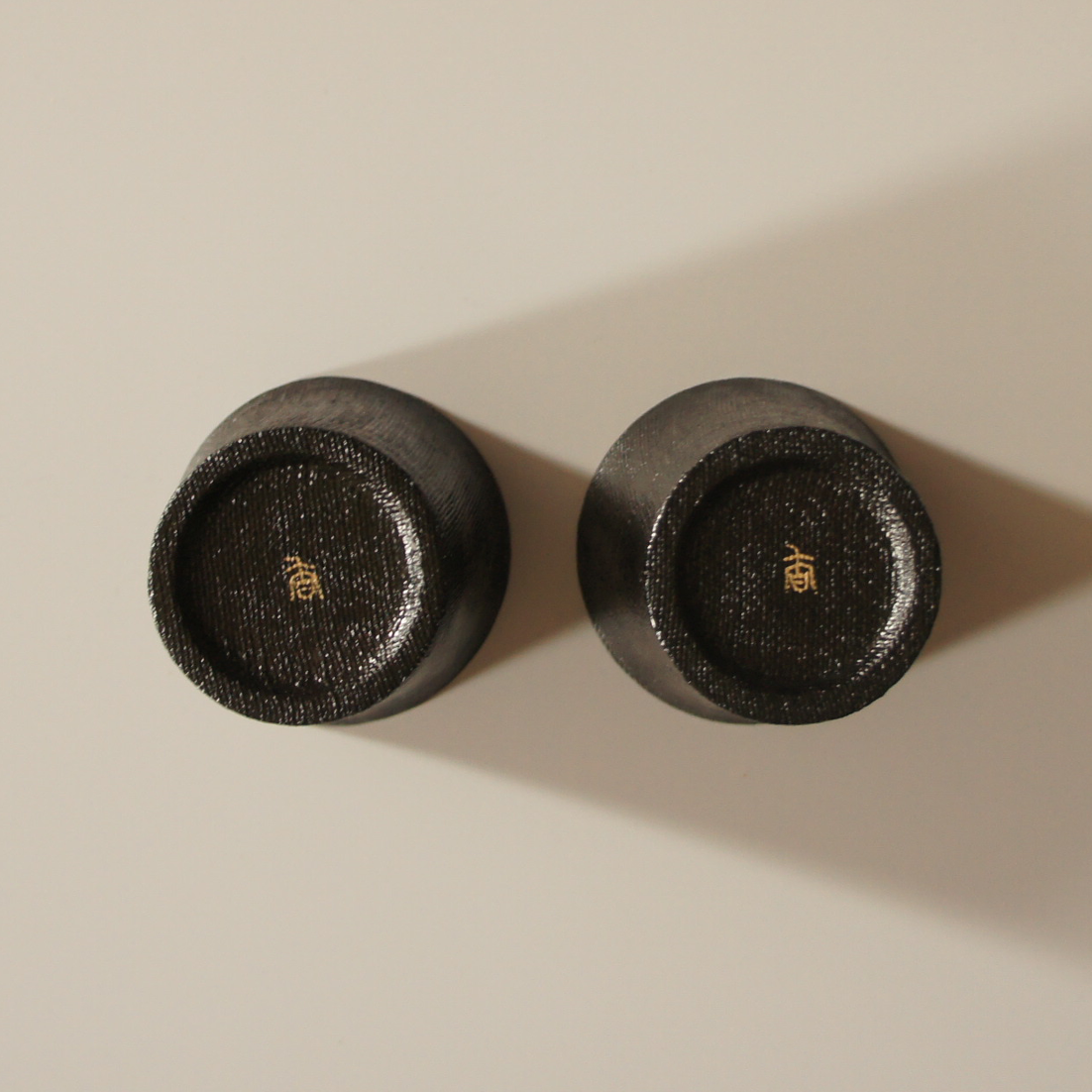 Nunome-nuri Lacquer Cups (Set of 2)