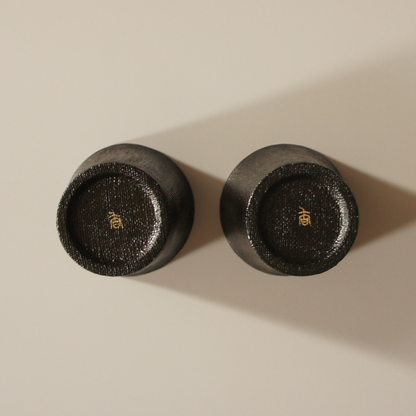 Nunome-nuri Lacquer Cups (Set of 2)