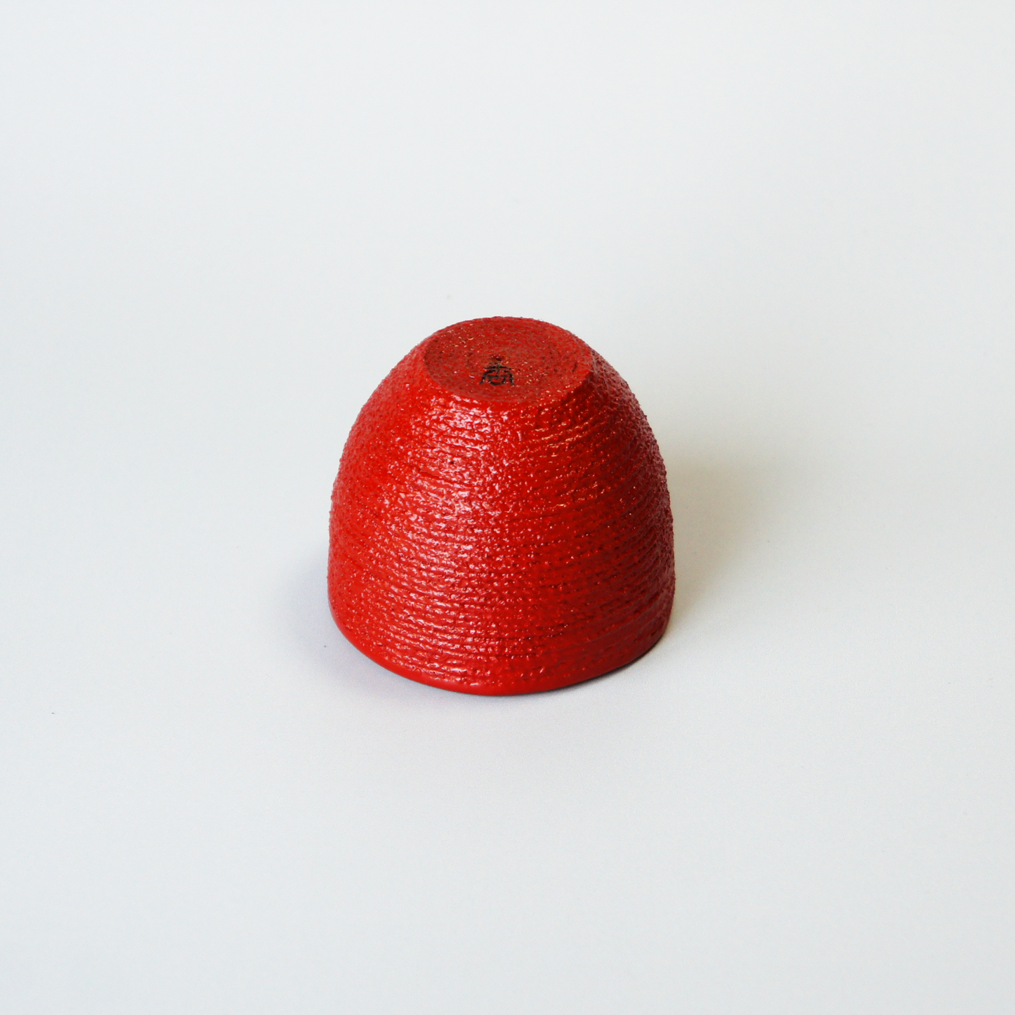 Jomon-style Corded Pottery Sake Vessel (Red)